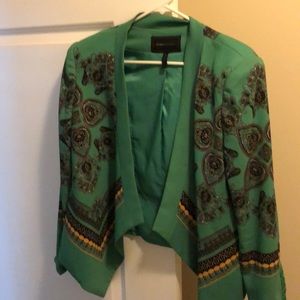 BCBGMaxAzria Green Patterned Blazer